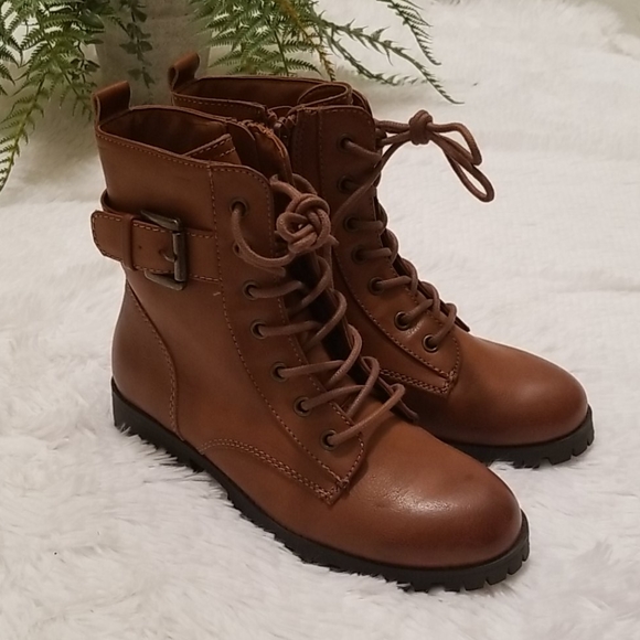 SO Broccoli Brown Combat Boots - Picture 6 of 10